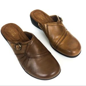 I Love Comfort Shannon Brown Leather Slide Mules